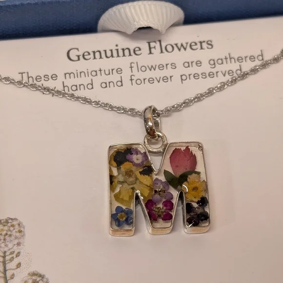 Sterling Silver Floral Necklace - NWT - "M" - Picture 8 of 8